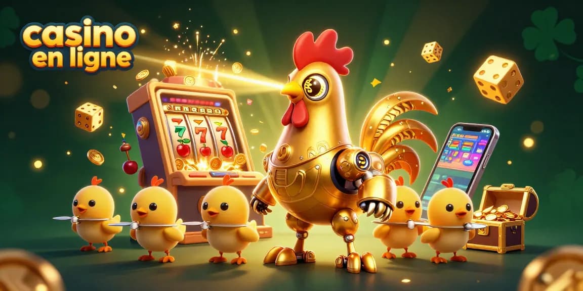 Jouez et découvrez le monde des casinos en ligne avec une scène dynamique rendant hommage à l'excitation des jackpots.