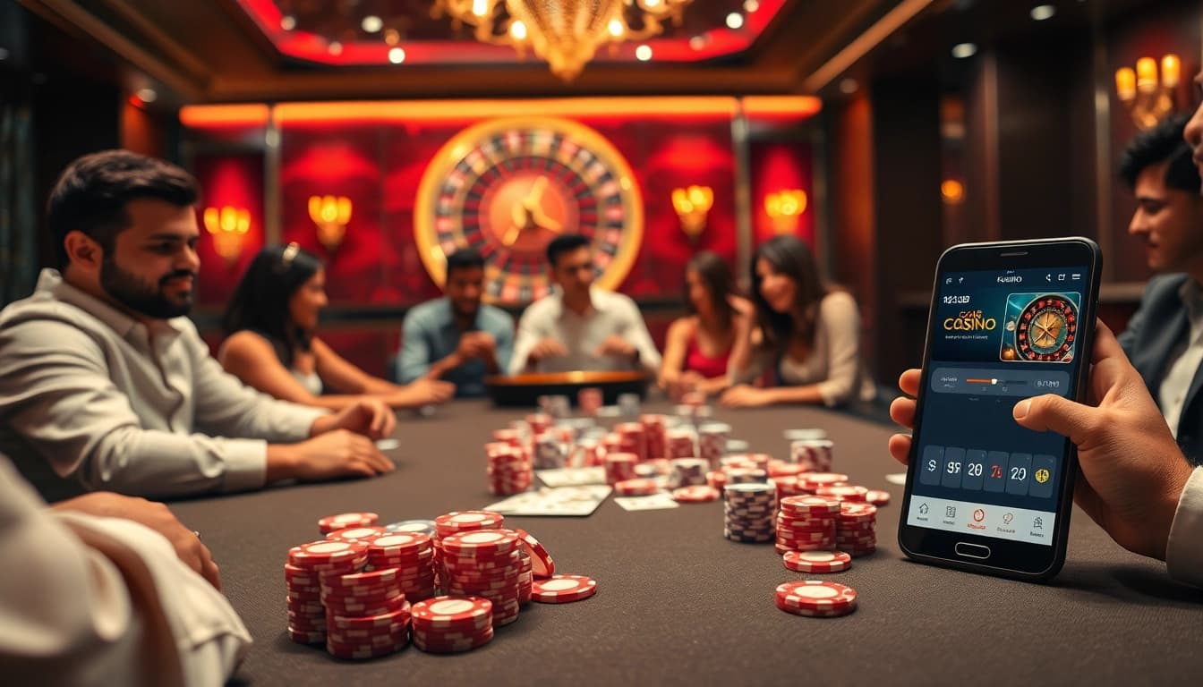 Experience the thrill of gambling with vibrant poker chips and games at https://go88casino.pro/ in a luxurious casino setting.