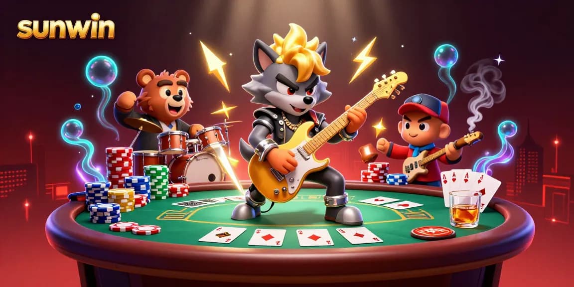 Experience thrilling gameplay at sunwin with vibrant characters in an electrifying casino atmosphere.