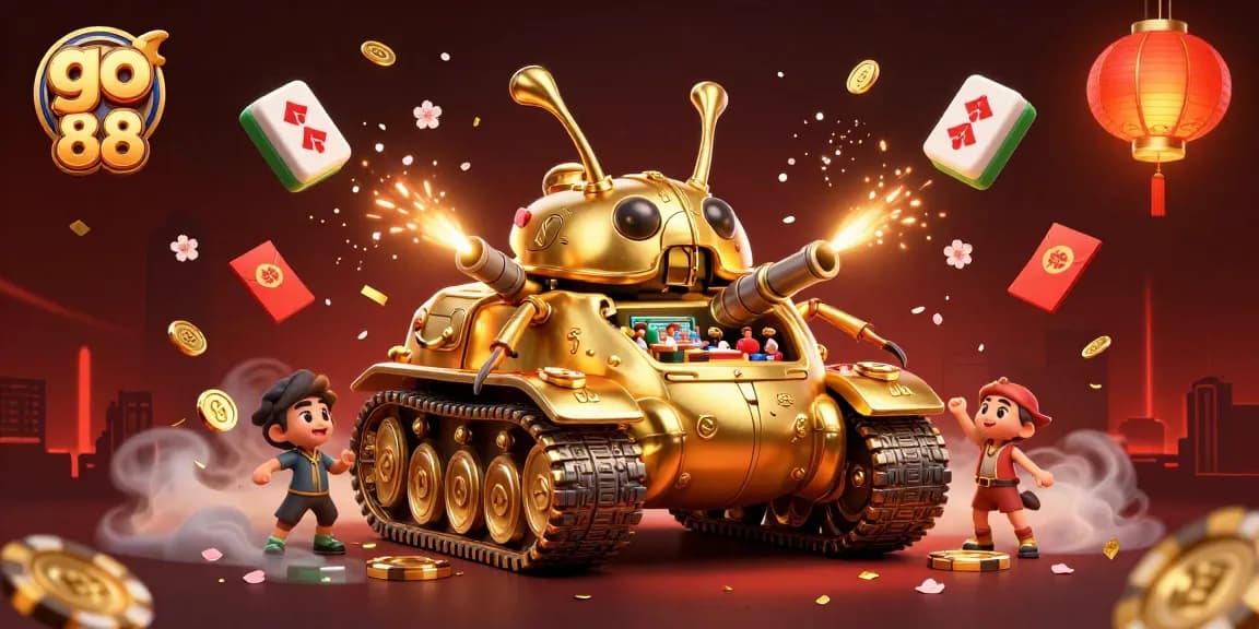 Engage with the exciting go 88 experience in a vibrant casino-themed scene filled with action elements.