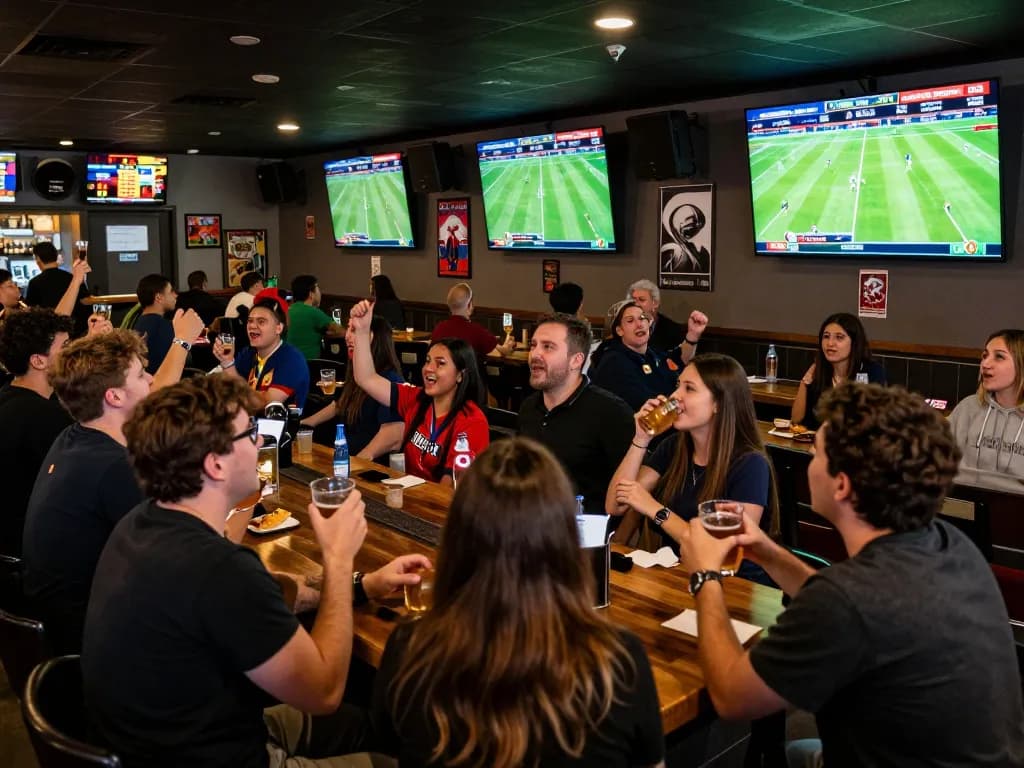 Bongdalu88 fans engaging in live sports action, placing bets on exciting football games