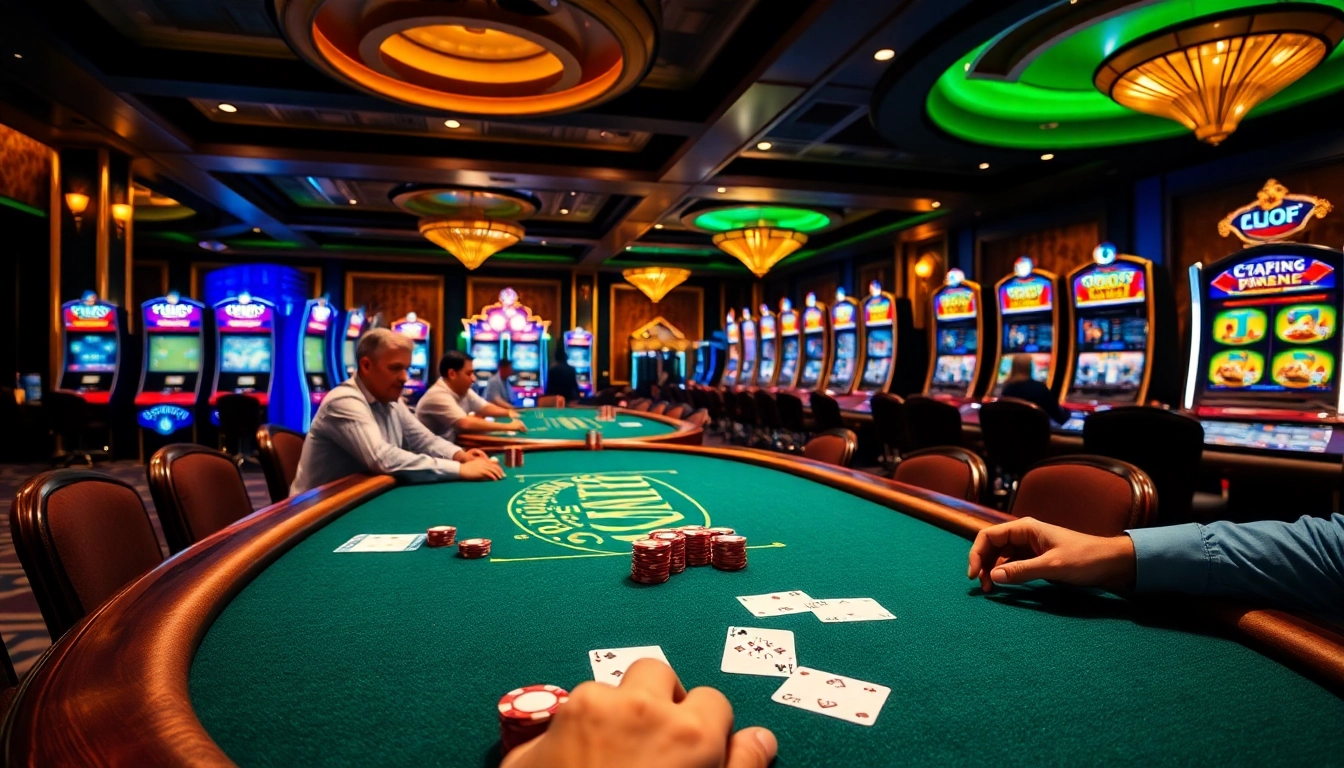 79king players strategizing at a luxurious casino table filled with action and excitement.