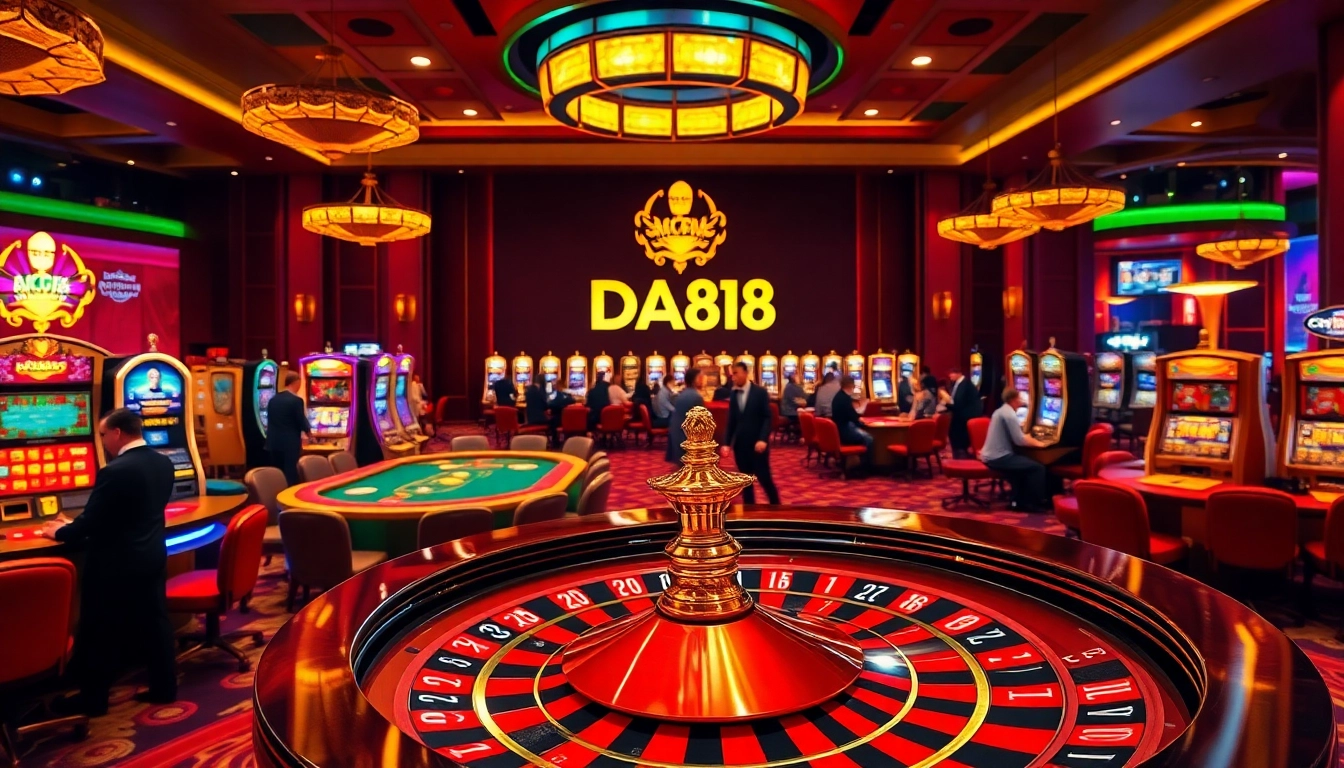 Experience the vibrant casino atmosphere at the trang chủ da88 with exciting games and lively players engaging in high-stakes gambling.