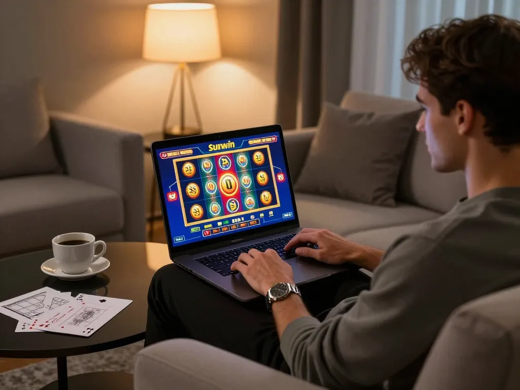 Người dùng Sunwin tham gia trò chơi casino trực tuyến thú vị từ nhà.