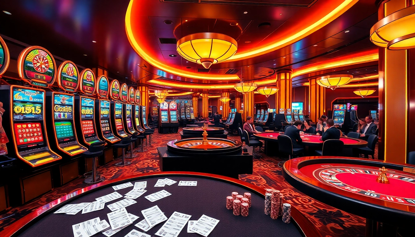 Experience the thrill of winning at mb66.nyc with luxurious gaming tables and vibrant slot machines.
