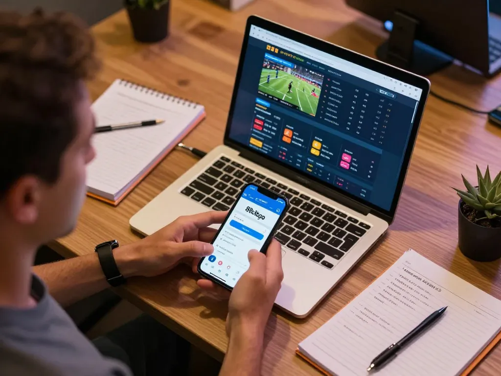 Engaged user placing bets on the 88clbgo app during an exciting sports event.