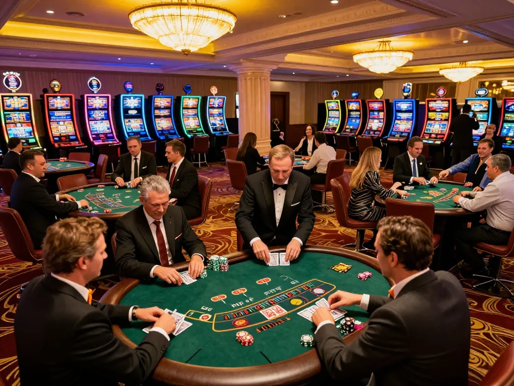 Players at hit club blackjack tables engaged in strategic gameplay with dealers managing bets