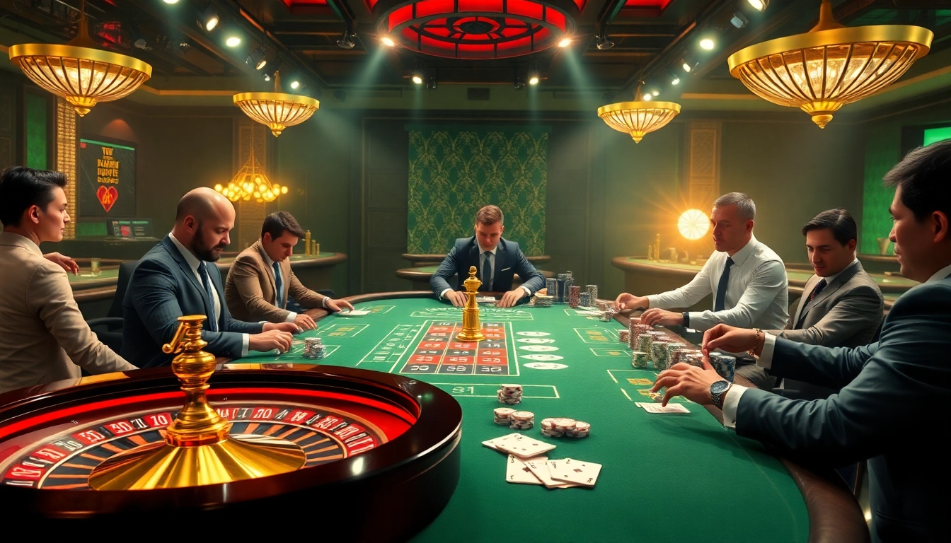 Experience thrilling gambling excitement at 8XX casino with elite players enjoying poker and roulette.