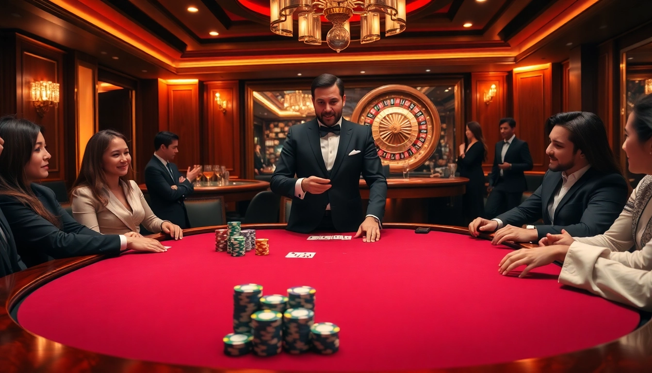 Exciting gameplay scene at 98win vin casino with poker chips and cards.