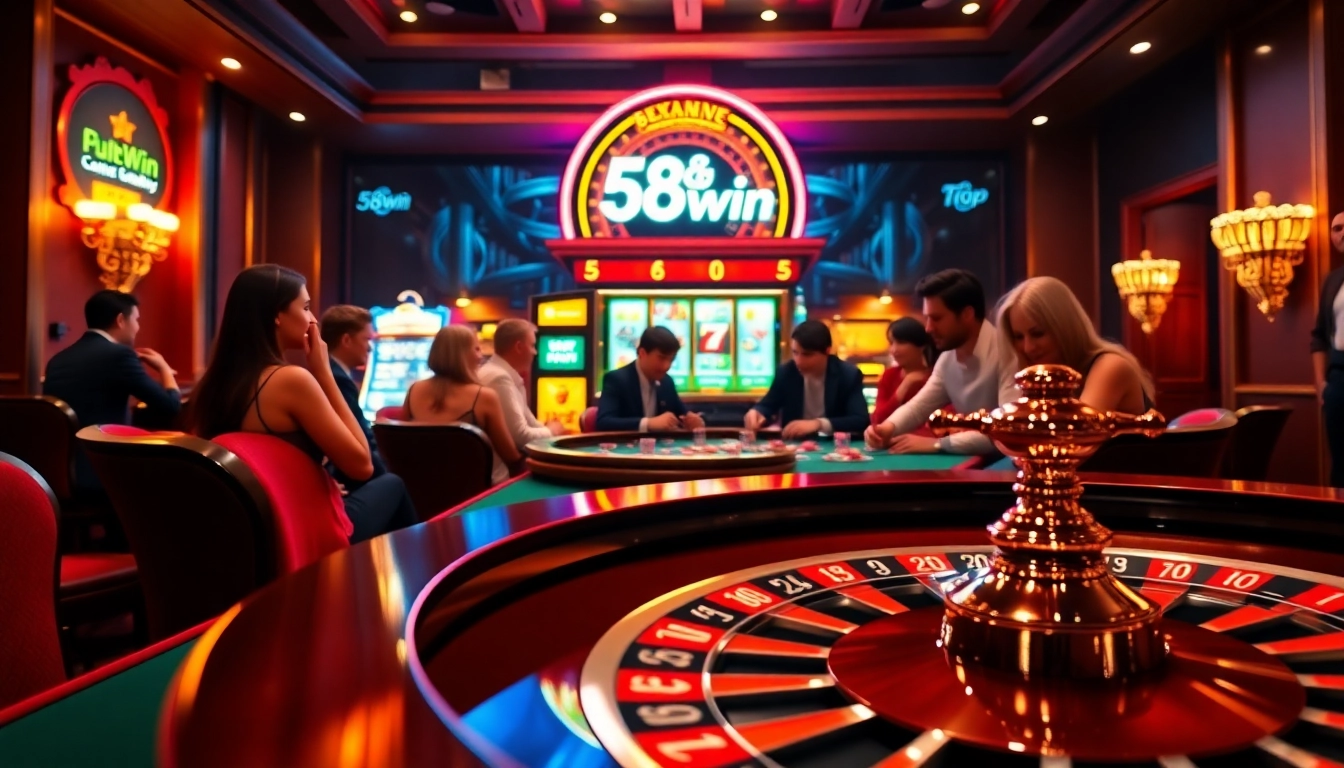 Experience the thrill of gameplay at 58win top with vibrant casino tables and engaging players.