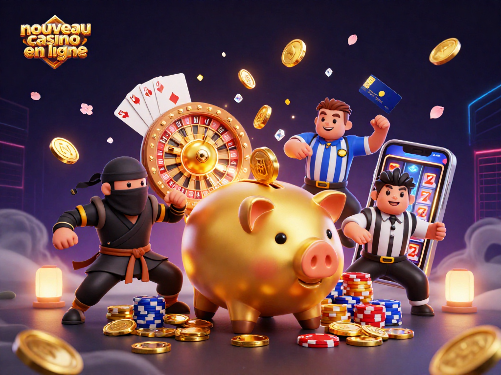 Profitez de l'excitation d'un nouveau casino en ligne avec des personnages colorés et de nombreuses pièces d'or.