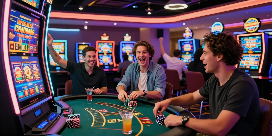 Experience the excitement at credit card casinos on being-there.org.uk with players enjoying games and vibrant atmosphere.