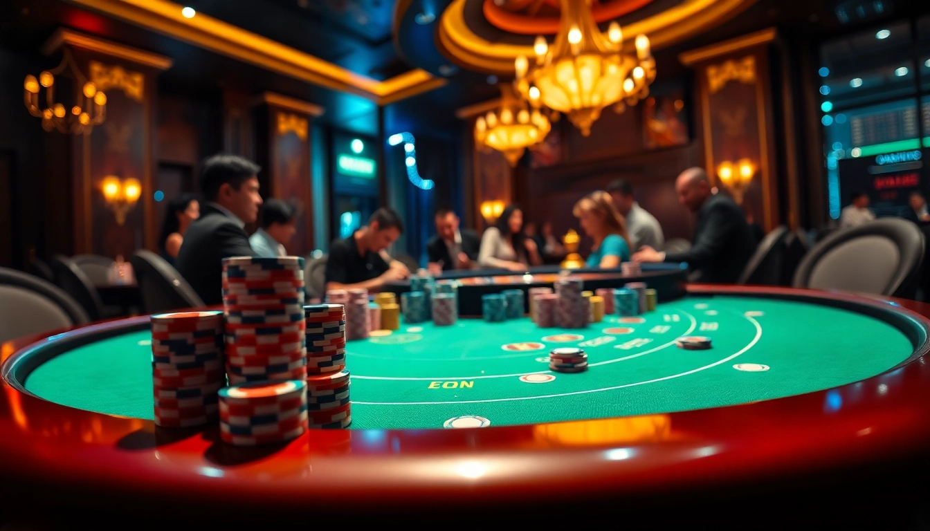 Dynamic poker gameplay at nhà cái 33Win, showcasing excitement and strategic betting.
