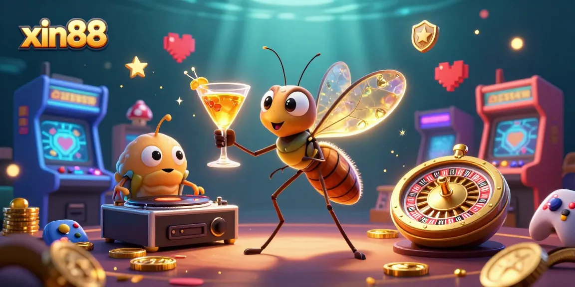 Engage in exciting casino gameplay at xin88 with vibrant 3D illustrations and gaming elements.