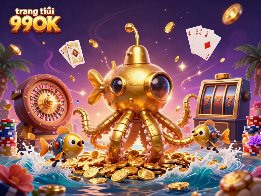Experience the excitement of gaming with trang chủ 99OK's golden kraken and dynamic casino elements.